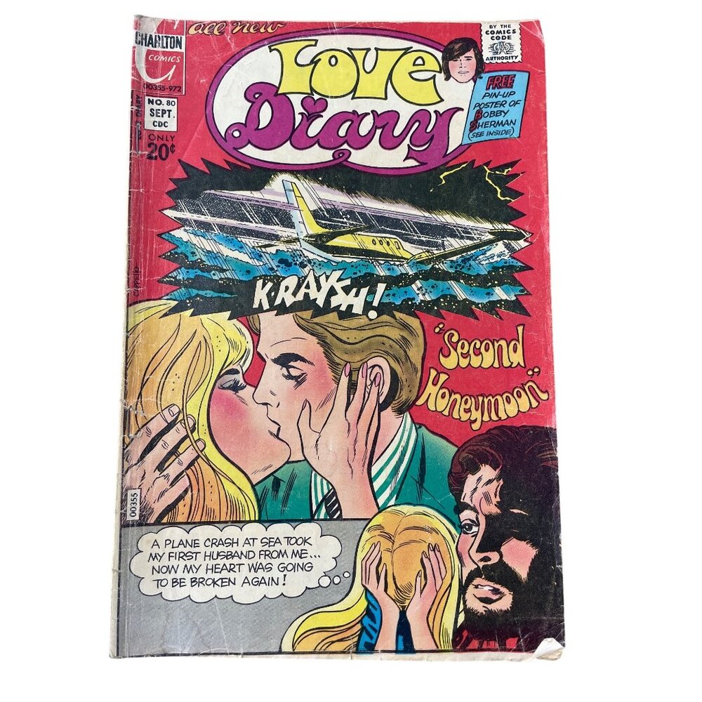Charlton Comics Love Diary Vol. 4 80 Sept. 1972 Second Honeymoon Bagged Boarded